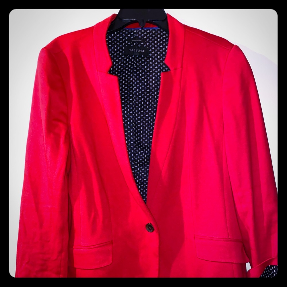 Talbots Aberdeen Red Apple Blazer Size 16